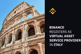 Italy chấp thuận cấp phép cho Binance hoạt động tại quốc gia này