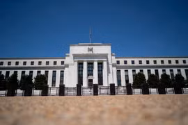 Trụ sở Ngân hàng Dự trữ Liên bang Mỹ (Fed) tại Washington, D.C., Mỹ. (Ảnh: THX/TTXVN)