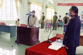 Quang cảnh phiên tòa xét xử bị cáo Đào Xuân Anh. (Ảnh: TTXVN phát)