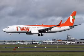 Máy bay của hãng hàng không giá rẻ T'way Air. (Nguồn: vietnamtourism.gov)