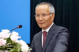 Thứ trưởng Bộ Công Thương, Trưởng đoàn đàm phán Chính phủ về kinh tế và thương mại quốc tế, ông Trần Quốc Khánh. (Ảnh: Trần Việt/TTXVN)