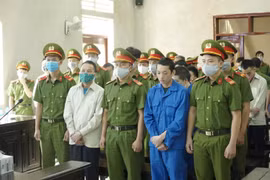 Các bị cáo nghe Tòa tuyên án. (Ảnh: Xuân Tư/TTXVN)