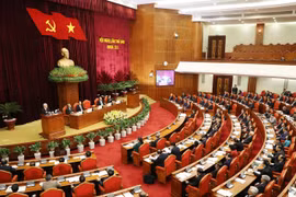 Tổng Bí thư Nguyễn Phú Trọng phát biểu khai mạc Hội nghị. (Ảnh: Trí Dũng/TTXVN)