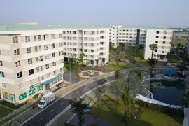 Một góc dự án nhà ở thu nhập thấp Đặng Xá, huyện Gia Lâm (giai đoạn 2). (Ảnh: Tuấn Anh/TTXVN)