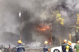 Hiện trường vụ cháy. (PV/Vietnam+)