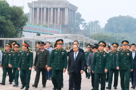 Thủ tướng Nguyễn Xuân Phúc kiểm tra công tác tu bổ định kỳ Công trình Lăng Chủ tịch Hồ Chí Minh. (Ảnh: Thống Nhất/TTXVN)
