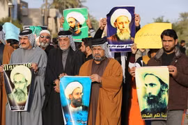 Người biểu tình tại Baghdad, Iraq ngày 3/1. (Nguồn: AFP/TTXVN)