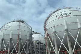 Nhà máy sản xuất PP và Kho ngầm chứa khí hóa lỏng LPG (doanh nghiệp có vốn đầu tư của Hàn Quốc), thị xã Phú Mỹ, tỉnh Bà Rịa-Vũng Tàu. (Ảnh: Hoàng Nhị/TTXVN)