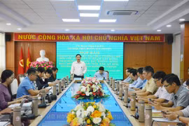 Quang cảnh buổi họp báo. (Ảnh: Tuấn Anh/TTXVN)