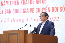 Thủ tướng Phạm Minh Chính phát biểu khai mạc hội nghị. (Ảnh: Dương Giang/TTXVN)