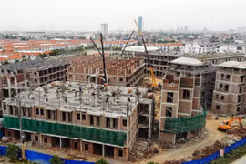 Khu nhà ở giá rẻ Pruksa do Công ty Cổ phần Đầu tư Dịch vụ tài chính Hoàng Huy đầu tư xây dựng tại xã An Đồng, huyện An Dương (thành phố Hải Phòng). (Ảnh: Danh Lam/TTXVN)