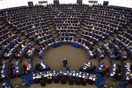 Toàn cảnh một phiên họp của Nghị viện châu Âu ở Strasbourg, miền đông Pháp ngày 13/9. (Nguồn: AFP/TTXVN)