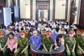 Quang cảnh phiên tòa ngày 8/6. (Ảnh Thành Chung/TTXVN)