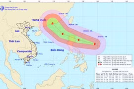 Đường đi của cơn bão. (Nguồn: nchmf.gov.vn)