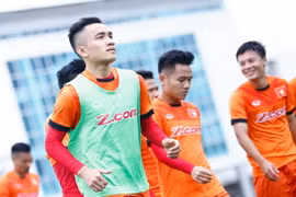 Ngọc Đức và các đồng đội chưa thể lên tập trung tuyển Việt Nam. (Ảnh: Minh Chiến/Vietnam+)