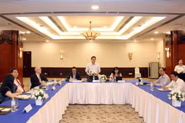 Quang cảnh buổi họp báo. (Ảnh: Tiến Lực/TTXVN)