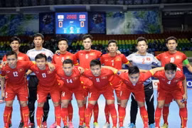 Đội tuyển Futsal Việt Nam. (Ảnh: Quang Thắng/TTXVN phát)