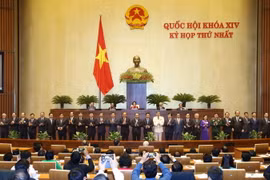 Lễ ra mắt các Thành viên Chính phủ. (Ảnh: Thống Nhất/TTXVN)