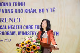 Bộ trưởng Bộ Y tế Đào Hồng Lan phát biểu tại Hội nghị. (Ảnh: Trần Minh/Vietnam+)