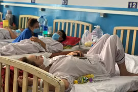 Bệnh nhân mắc sốt xuất huyết đang được điều trị tại Bệnh viện Bệnh Nhiệt đới Thành phố Hồ Chí Minh. (Ảnh: Đinh Hằng/TTXVN)