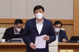 Bộ trưởng Bộ Y tế Nguyễn Thanh Long phát biểu. (Ảnh: Thống Nhất/TTXVN)