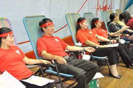 Chương trình Hành trình Đỏ đã thu về hơn 33.000 đơn vị máu. (Ảnh: PV/Vietnam+)