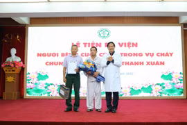 Bệnh nhân nặng nhất trong vụ cháy Chung cư mini tại Khương Hạ đã được xuất viện. (Ảnh: PV/Vietnam+)