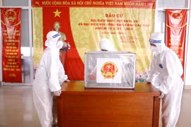 Công tác chuẩn bị bầu cử tại Bệnh viện K. (Ảnh:PV/Vietnam+)