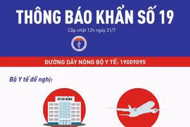 Thông báo khẩn người liên quan BV Đà Nẵng và chuyến bay VN166