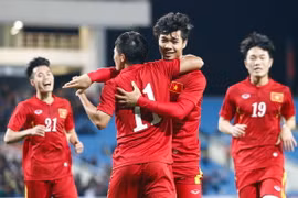 Công Phượng và nhiều cầu thủ Hoàng Anh Gia Lai sẽ lần đầu dự AFF Cup. (Ảnh: Minh Chiến/Vietnam+)
