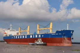 Tàu chở hàng rời Trường Minh có trọng tải 56.200 tấn. (Ảnh: Việt Hùng/Vietnam+)