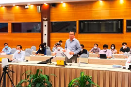Trung tướng Tô Ân Xô, Chánh văn phòng Bộ Công an trả lời báo chí tại buổi họp báo Chính phủ thường kỳ tháng Chín vào chiều 2/10. (Ảnh: Xuân Quảng/Vietnam+)
