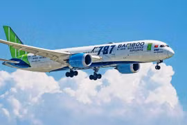Dòng máy bay Boeing 787-9 sẽ được Bamboo Airways lựa chọn để bay thẳng từ Việt Nam tới Mỹ. (Ảnh: CTV/Vietnam+)