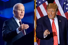 Tổng thống Mỹ Joe Biden (trái) và cựu Tổng thống Donald Trump. (Ảnh: AFP/TTXVN)
