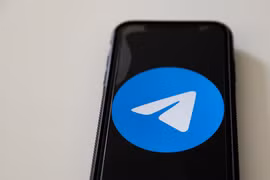 Biểu tượng mạng xã hội Telegram. (Ảnh: AFP/TTXVN)