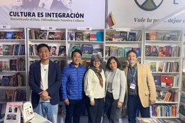 Không gian Việt Nam tại Hội chợ sách Buenos Aires lần thứ 48. (Ảnh: Đại sứ quán Việt Nam cung cấp)