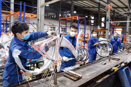 Công ty xe đạp Thống Nhất sản xuất xe đạp tiêu thụ thị trường trong nước và xuất khẩu. (Ảnh: Trần Việt/TTXVN)