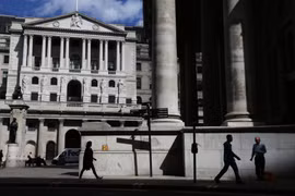 Trụ sở Ngân hàng Trung ương Anh tại Thủ đô London. (Ảnh: AFP/TTXVN)