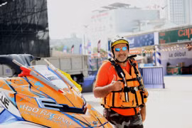 Giải đua Aquabike đang tạo ra sức nóng tại thành phố Quy Nhơn. (Ảnh: Ngọc Duy/Vietnam+)