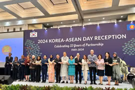Đại diện Phái đoàn thường trực các nước tại ASEAN. (Ảnh: Đào Trang/TTXVN)