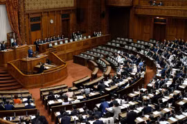 Toàn cảnh một cuộc họp Thượng viện Nhật Bản ở Tokyo. (Ảnh: AFP/ TTXVN)
