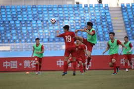 U22 Việt Nam tích cực rèn luyện, sẵn sàng đối đầu U22 Trung Quốc