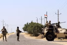 Lực lượng quân đội Ai Cập ở Sinai. (Nguồn: AFP)