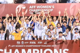 Tuyển nữ Việt Nam giành chức vô địch Đông Nam Á 2019. (Nguồn: AFC)