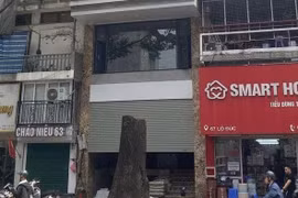 Hiện trạng cây sao đen bị chặt hạ.