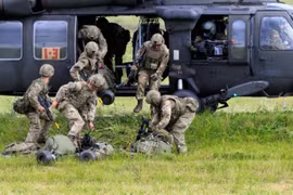 Binh sỹ Mỹ trong cuộc tập trận. (Nguồn: Reuters)