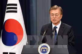 Tân Tổng thống Hàn Quốc Moon Jae-in. (Ảnh: AFP/TTXVN)