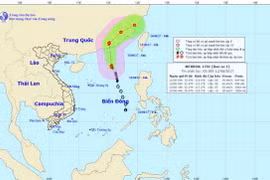 Đường đi và vị trí cơn bão. (Nguồn: nchmf.gov)