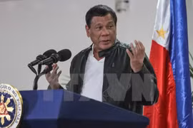 Tổng thống Philippines Rodrigo Duterte. (Nguồn: AFP/TTXVN)