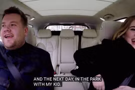 Màn song ca đặc biệt của Adele và James Corden. (Nguồn: YouTube)